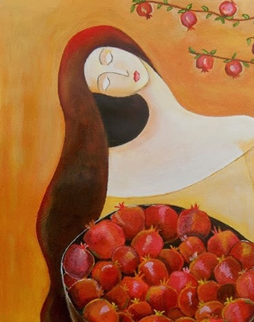 شب یلدا مبارک: دختری با انارها